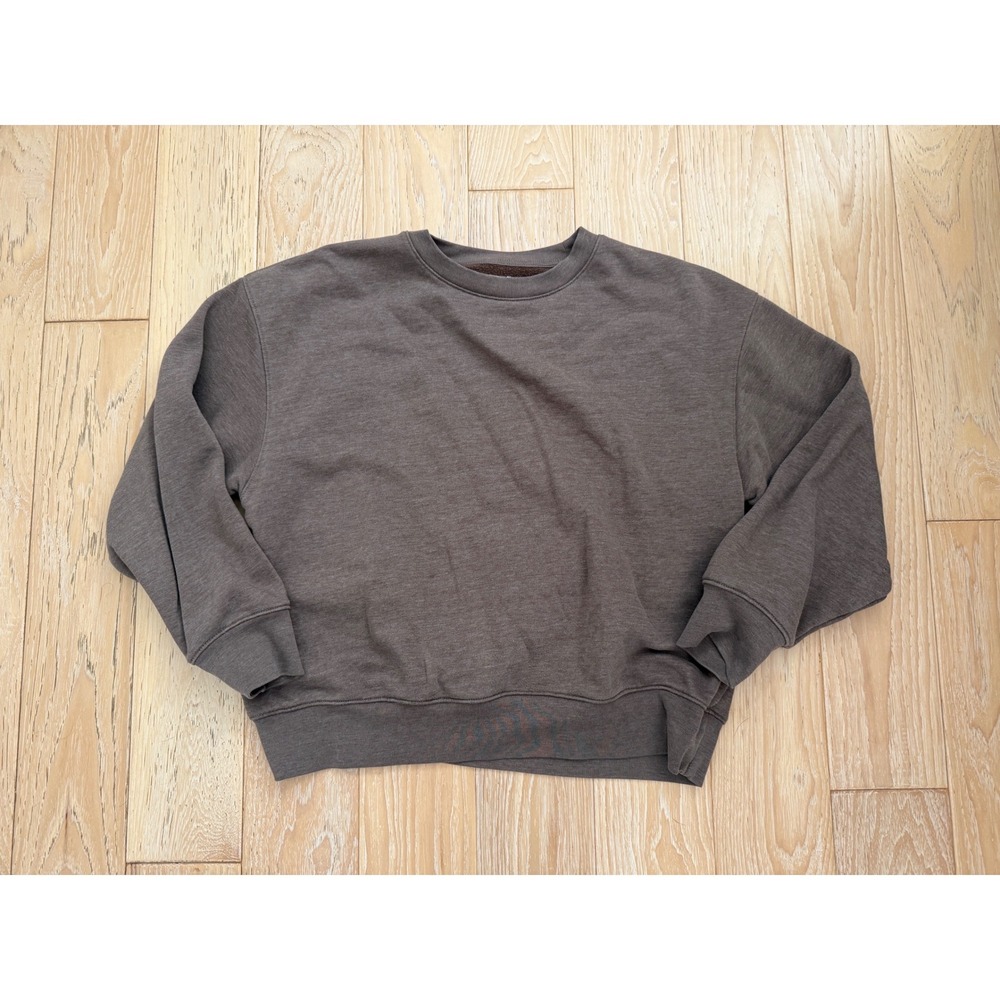 AMERICAN EAGLE Women Cotton Crewneck Sweatshirt Size Small Earthy Basic Cozy